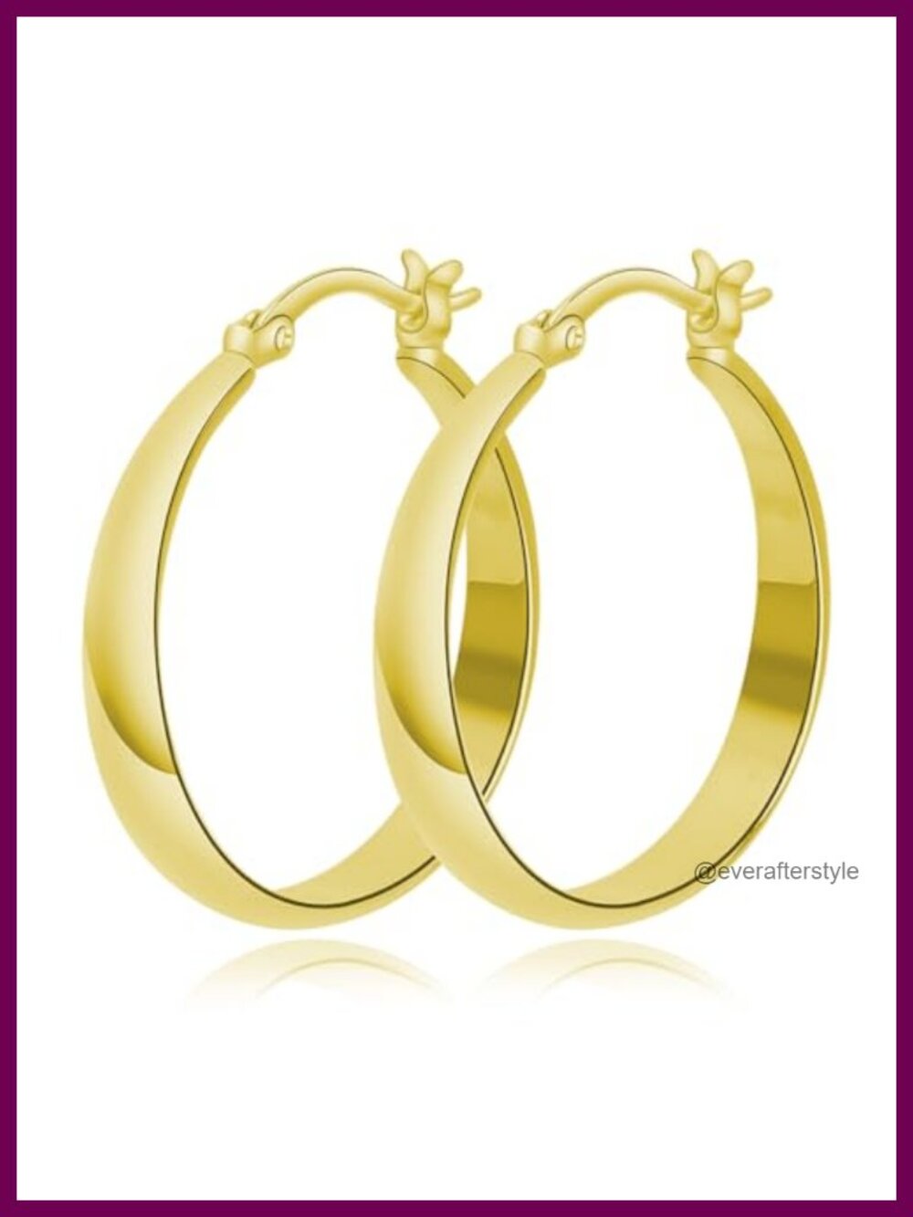 14K Gold Plated Hoop Earrings for Women Hypoallergenic Tarnish Resistant